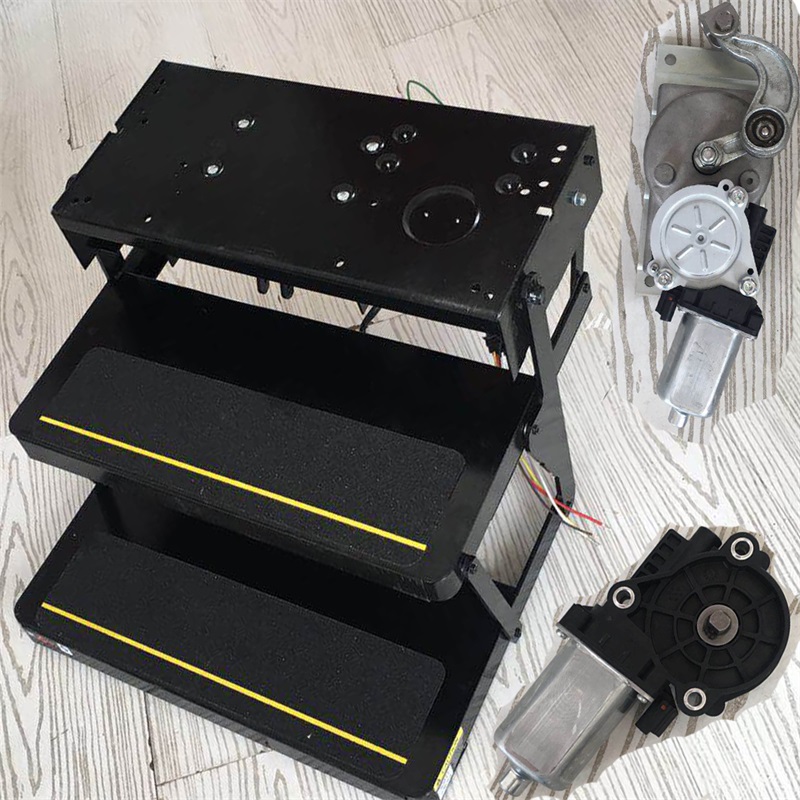 Motorhome and cars electric car rv step